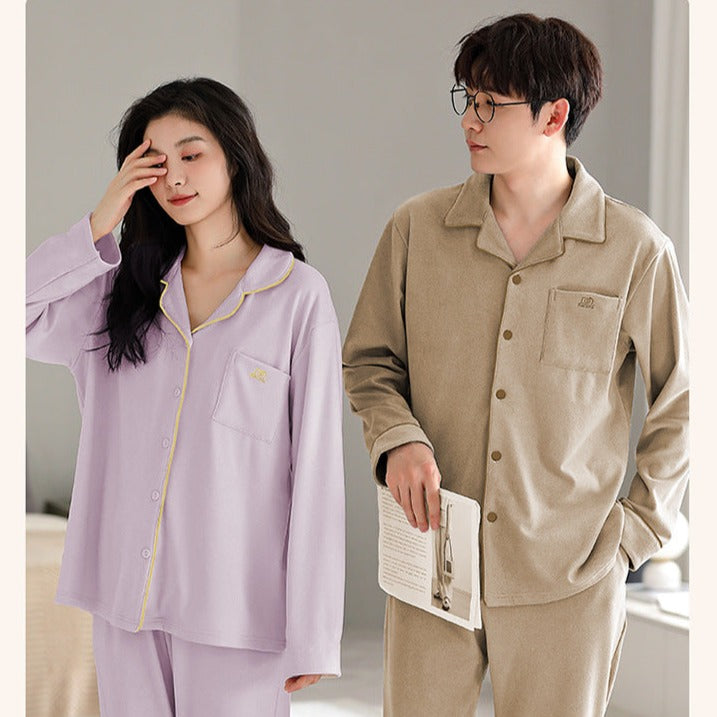 Matching Soft Pajamas Set for Couples
