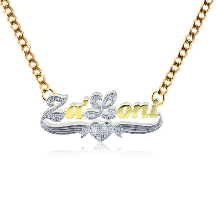 Customized Two Color Tone Name Necklace
