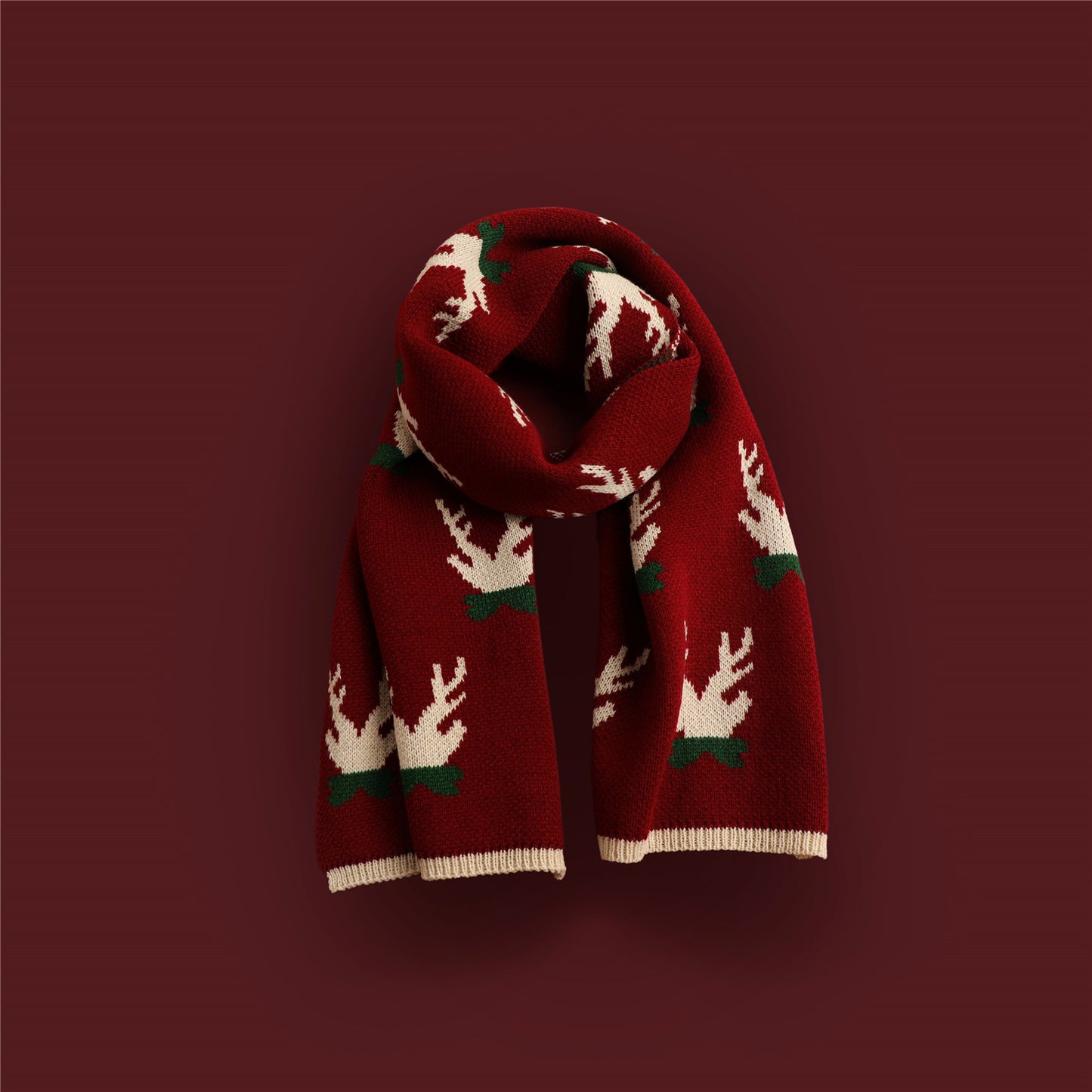 Cute Reindeer Christmas Scarf