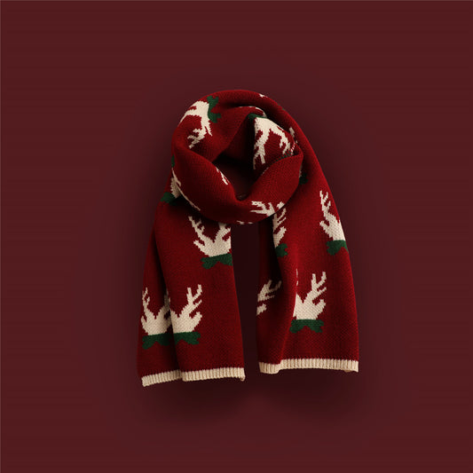 Cute Reindeer Christmas Scarf