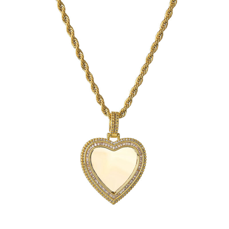 Heart Shaped Personal Photo Print Necklace