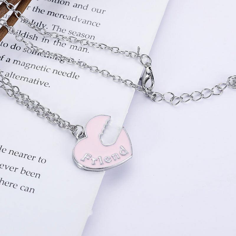 Best Friends Key Heart Necklaces Set for 2