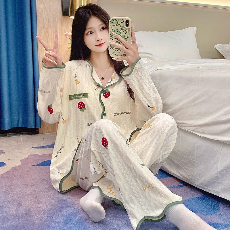 Cute Print Pajamas Set 100% Organic Cotton