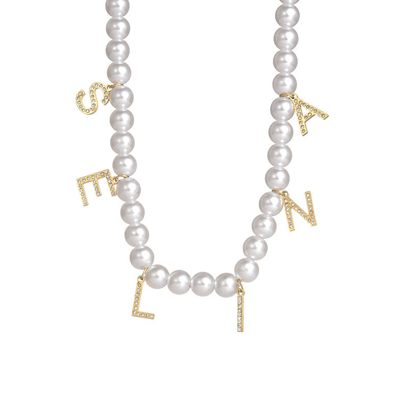 Personalized Pearls Name Necklace