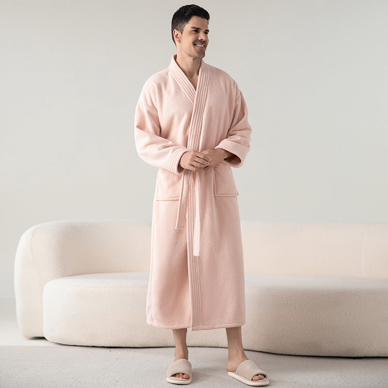 Thickened Flannel Matching Winter Robes Set