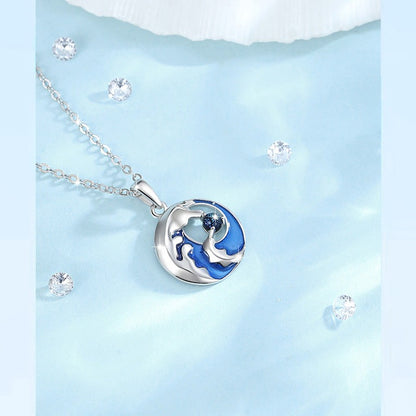 Ocean Theme Matching Necklaces Set - Sterling Silver
