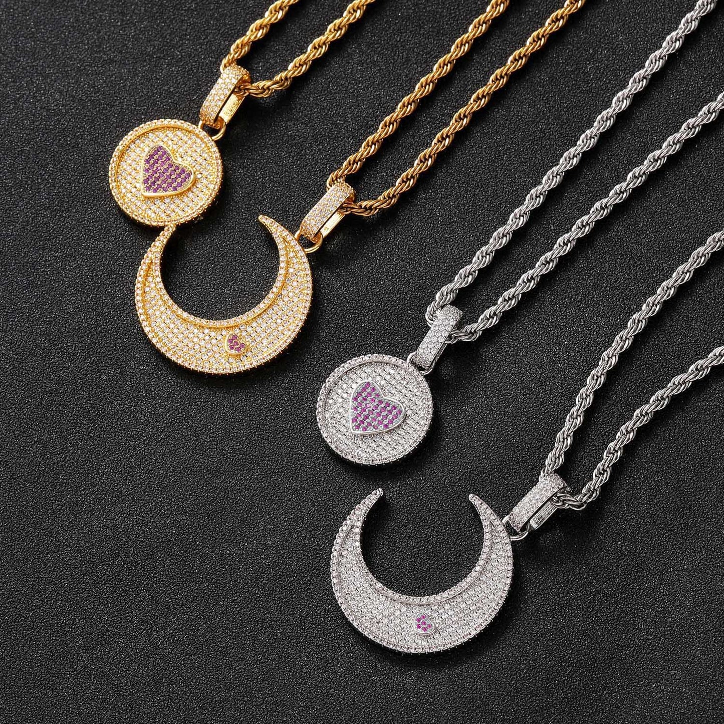 Sun and Moon Bff Necklaces Set for Best Friends