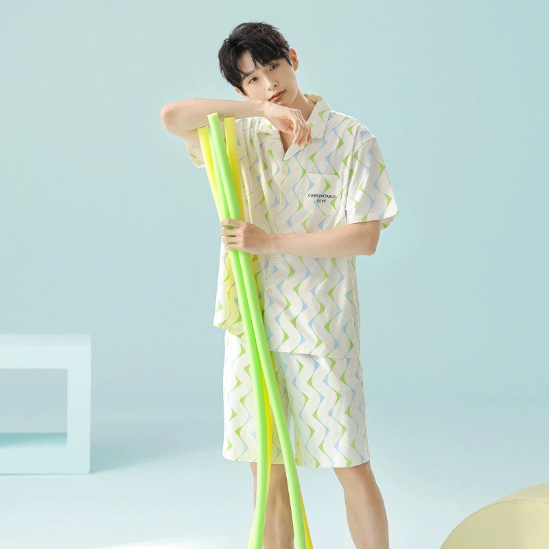 Gullei™ Matching Sleepwear Set Short Sleeve 100% Cotton