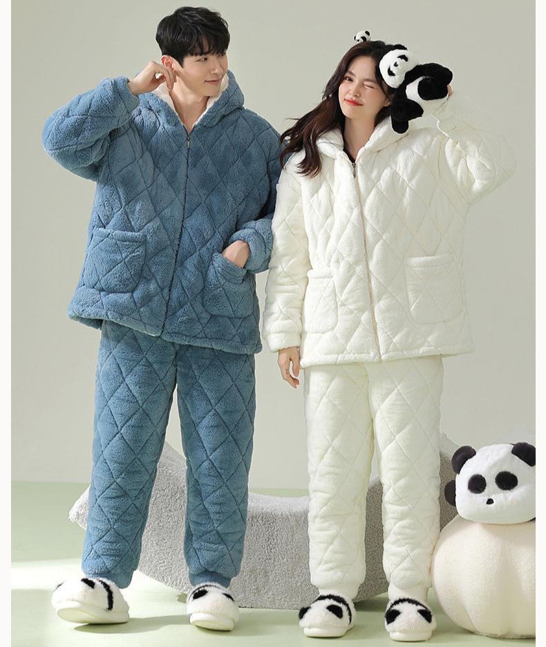 4-Piece Matching Hoodie Winter Pajamas Set - Ultra Soft