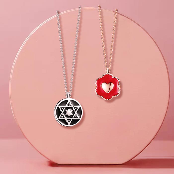 Matching His and Her Promise Necklaces Set