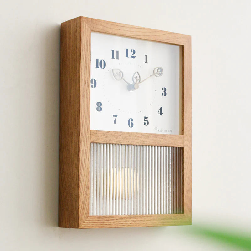 Solid Walnut Silent Pendulum Clock – Japanese Style