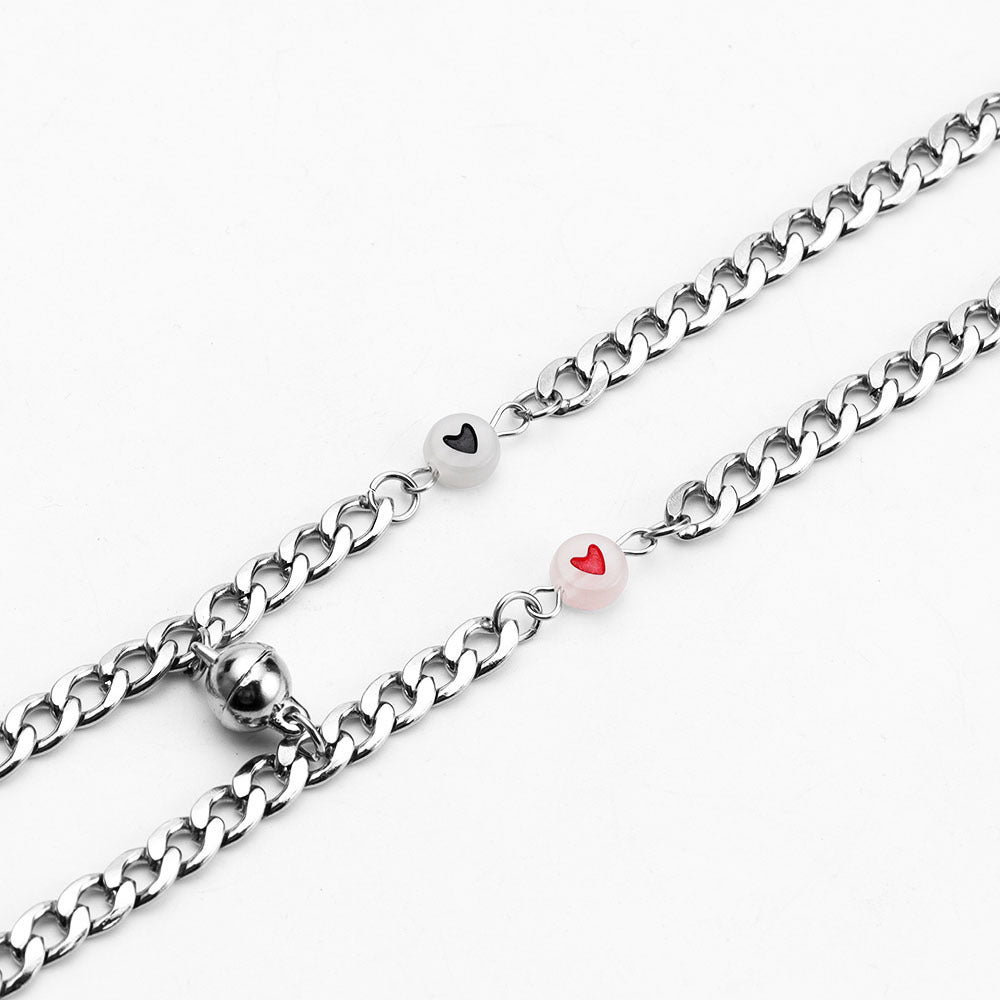 Glow in Dark Magnetic Friendship Bracelets Set of 2