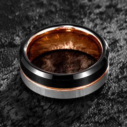 Matte Finish Mens Ring with Custom Engraving 6mm