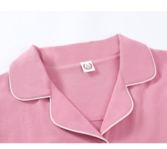 Matching Couples Collar Pyjamas Set 100% Cotton