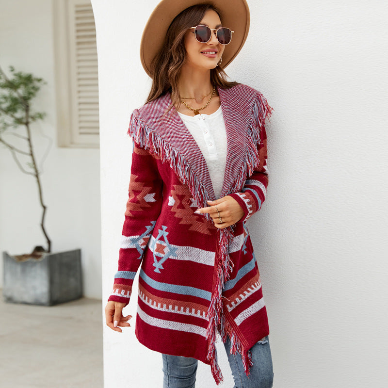 Ladies Loose Sweater Christmas Coat
