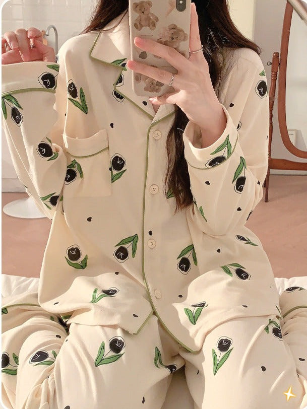 Women Nightwear Dress Comfortable Pajamas Set