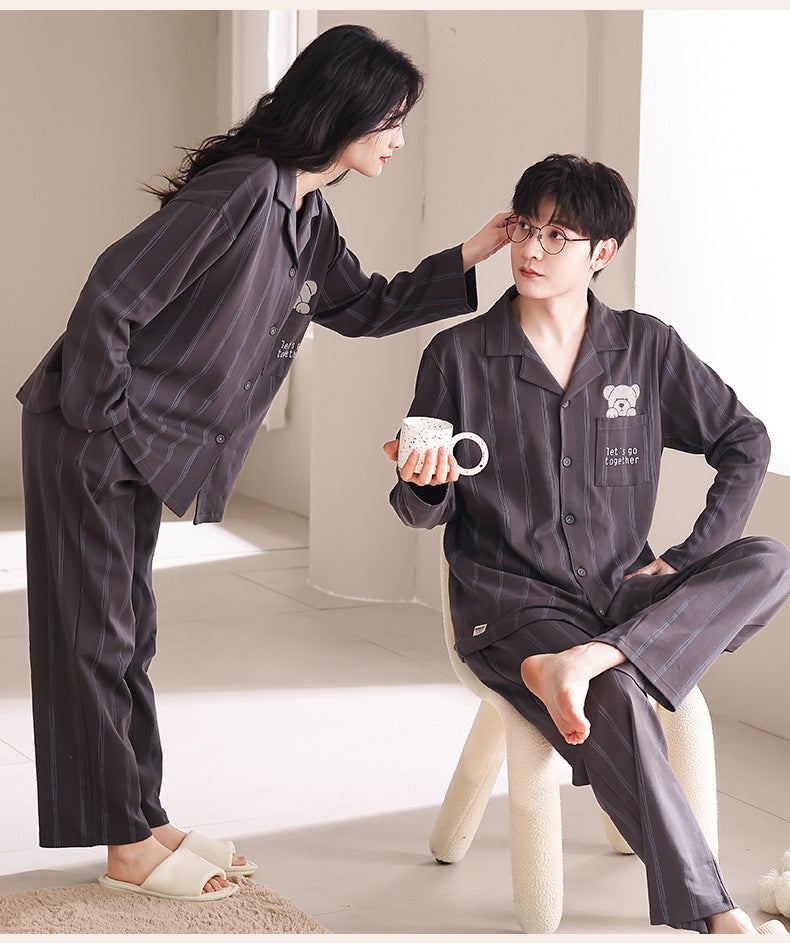 Matching Bear Couples Pajamas Set for Two 100% Cotton