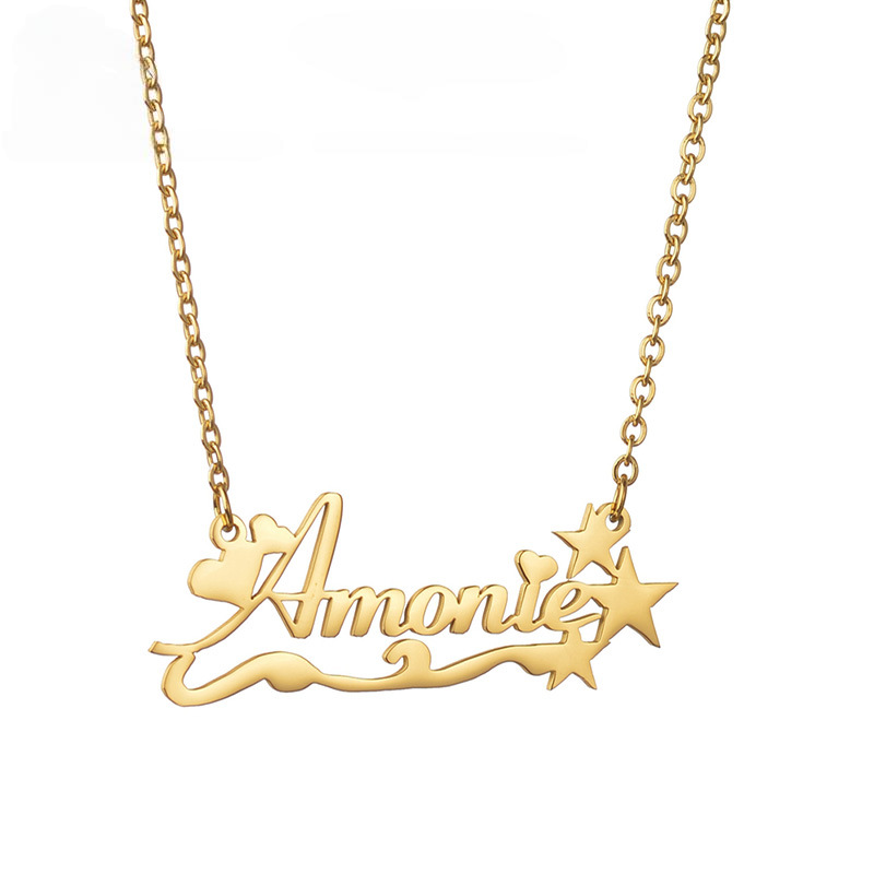 Stars Personal Name Necklace