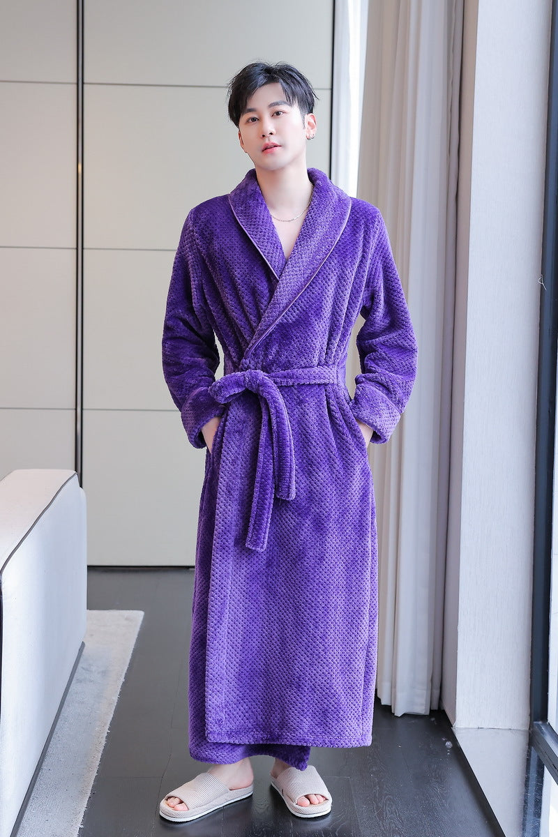 Thickened Flannel Matching Nightgown Set for 2
