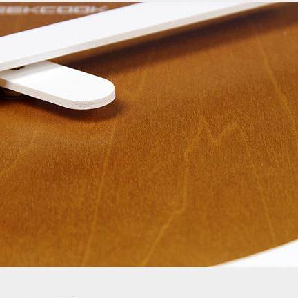 Minimalist Wood & White Pendulum Silent Wall Clock (13.8")