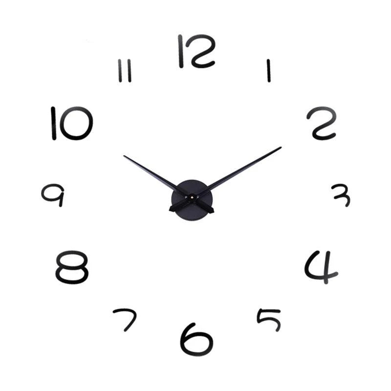 3D Sticker DIY Luminous Silent Wall Clock – Glow-in-the-Dark Custom Design