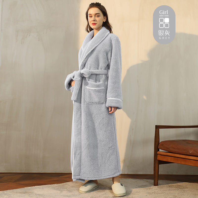 Premium 100% Thickened Flannel Nightgown Set for 2