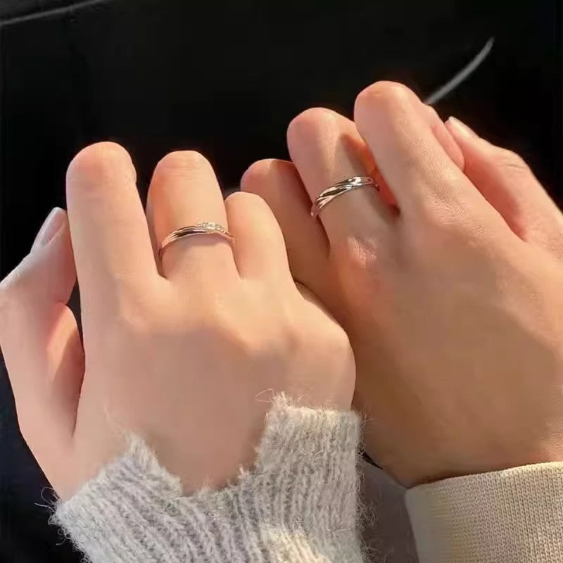 Gullei™ Custom Men and Women Promise Rings Set (Sterling Silver)