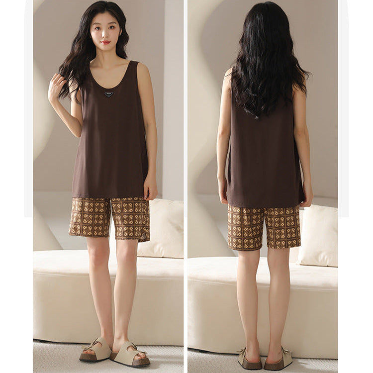Gullei™ Matching Sleeveless Pajamas Set Modal