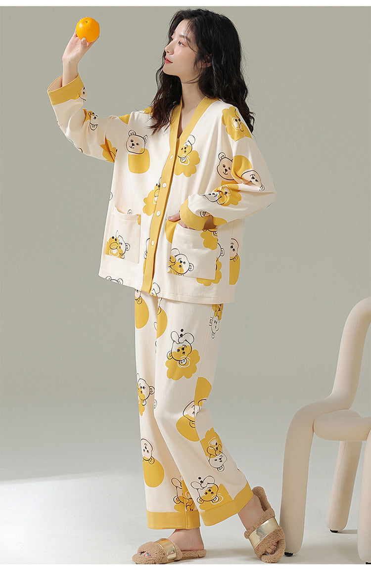 Long Sleeve Women Loungewear Pjs Set