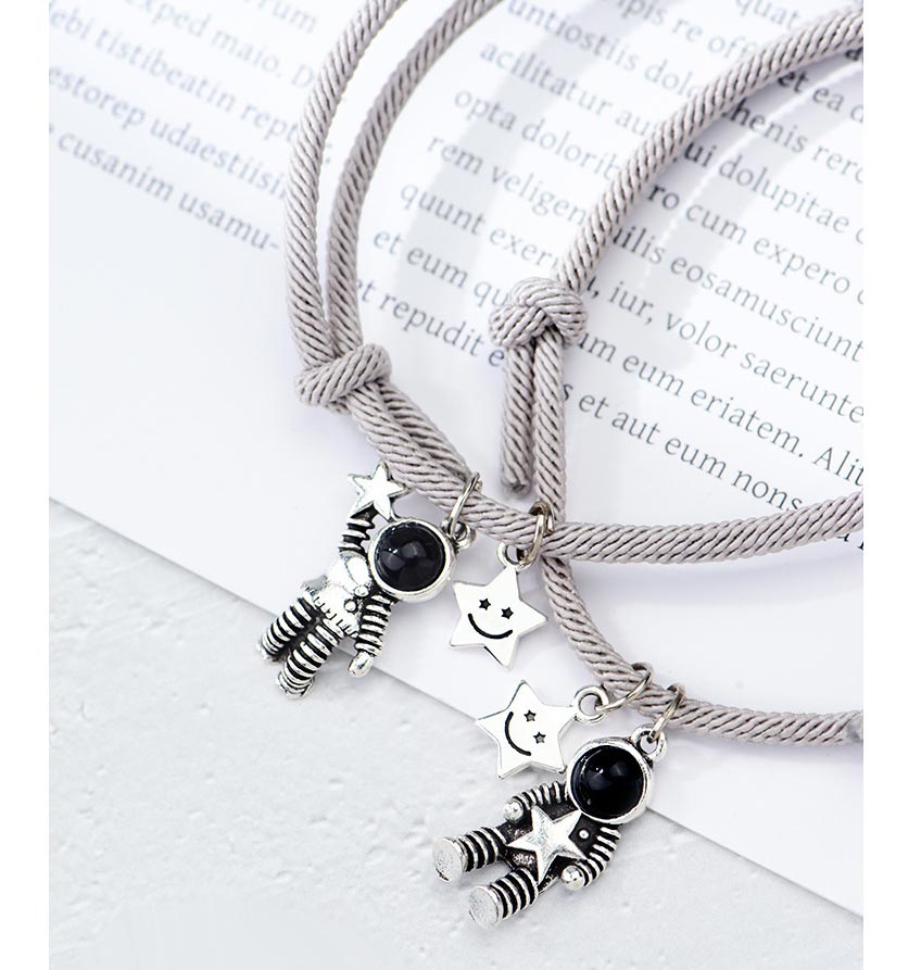 Astronauts Magnetic Connecting Couple Bracelets Set
