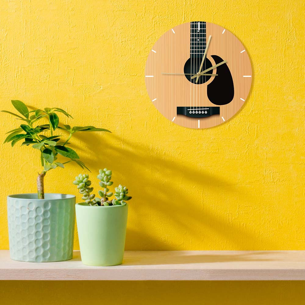 Wall Deco Clock Gift for Guitarist