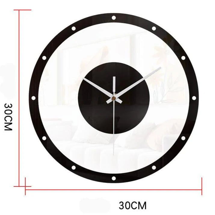 Minimalist Acrylic Silent Wall Clock — 12" Modern