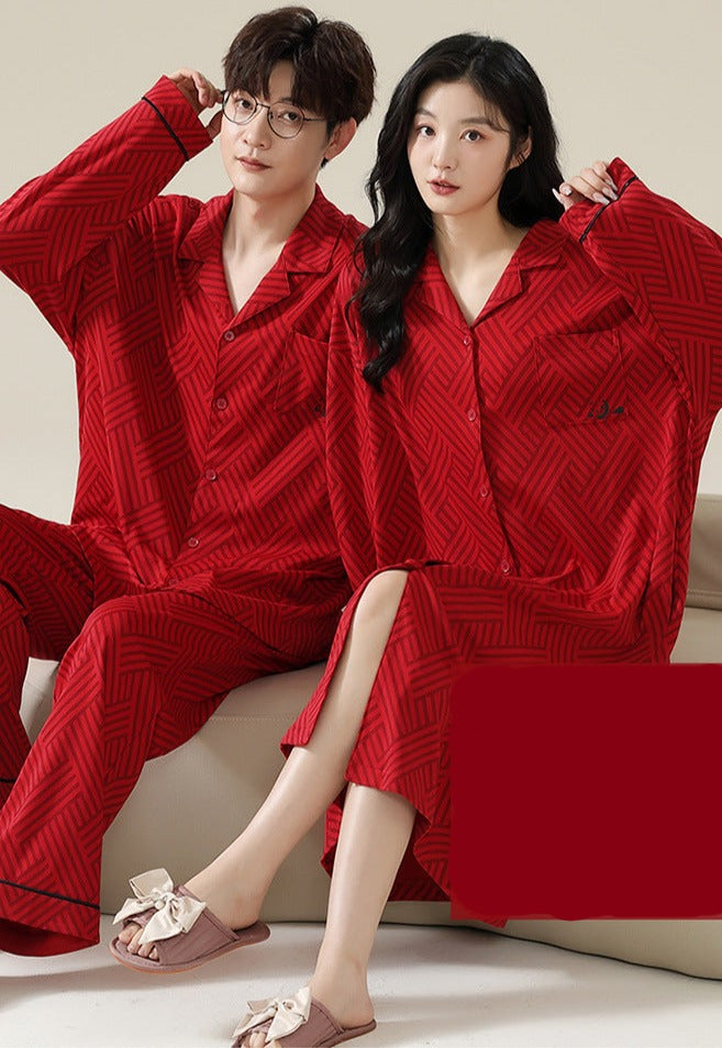 Matching Couples Wedding Nightwear Pyjamas 100% Cotton