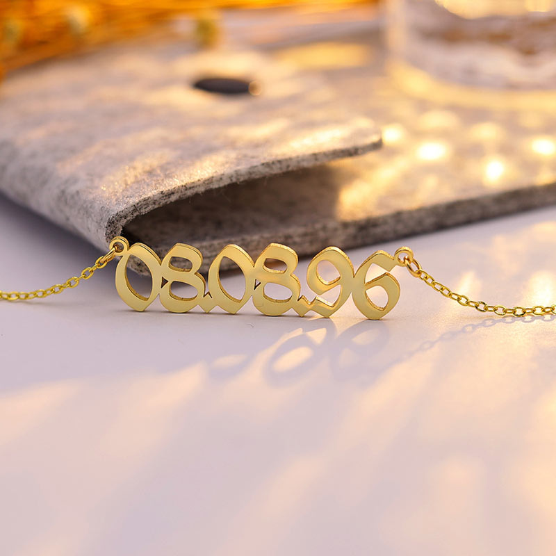 Custom Date Name Necklace