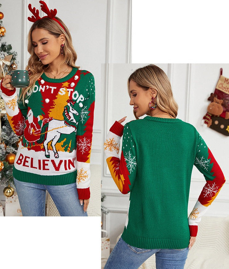 Ladies Trending Ugly Christmas Sweater Xmas Sweatshirt