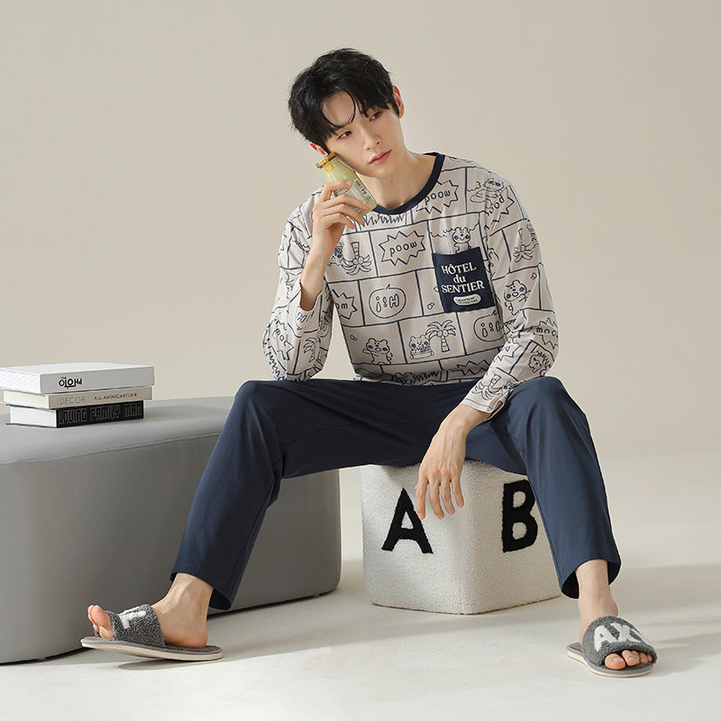 4-Piece PJs/Loungewear Set for Young Couples