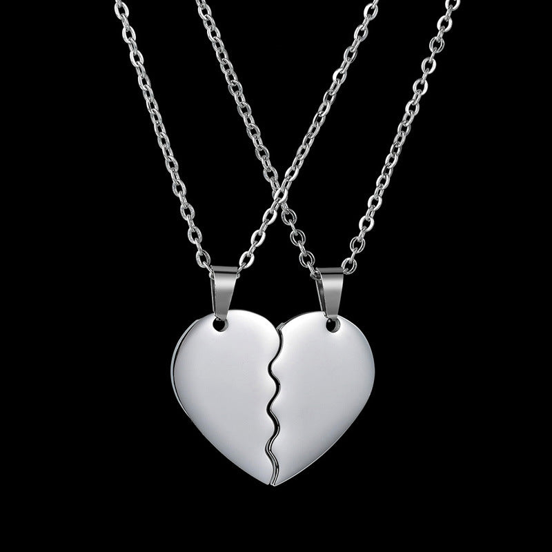 Half Heart Promise Necklaces Couple Anniversary Gift