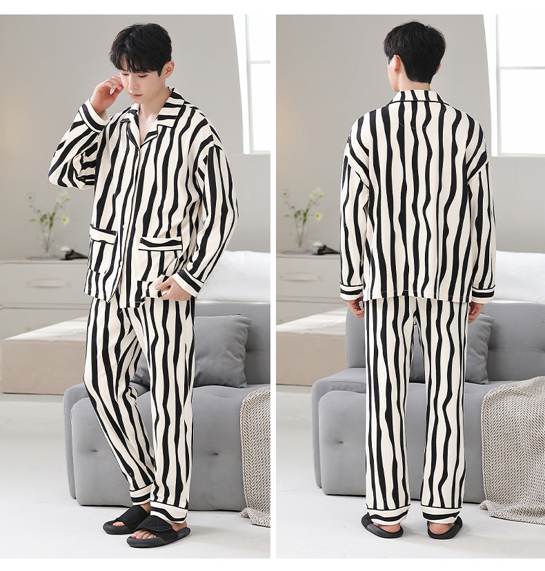 Matching Long Sleeve Couple PJs Set