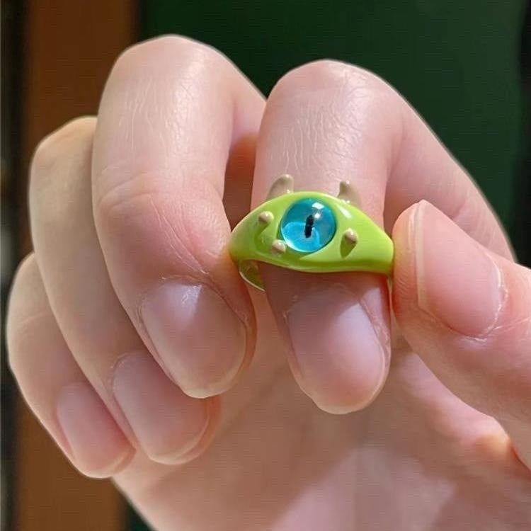 Funny Cartoon Monster Kitten Ring Gift for Girls