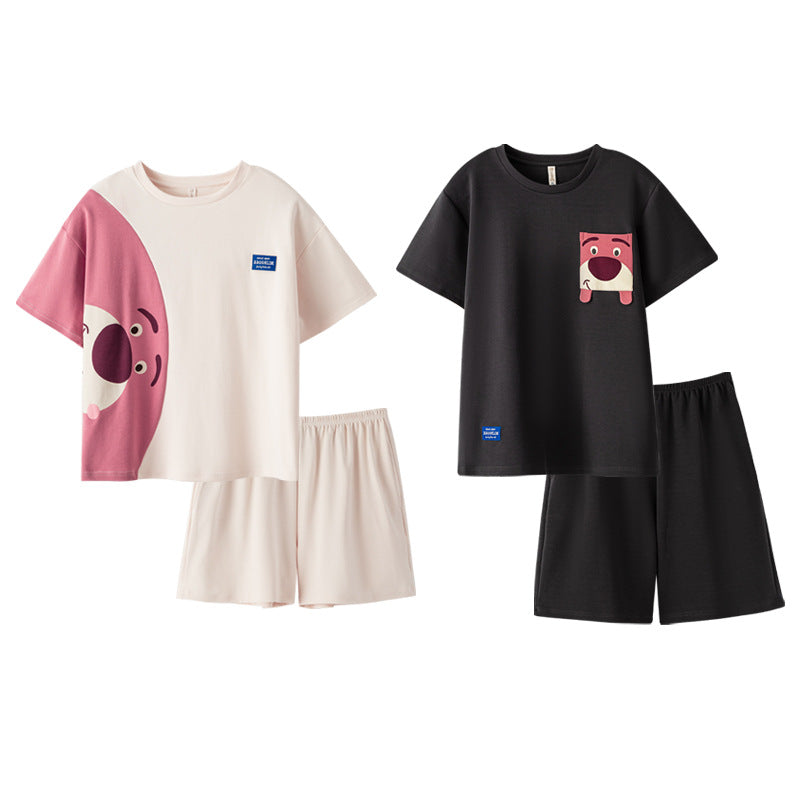 Couple Matching Bear Summer Pajamas Set