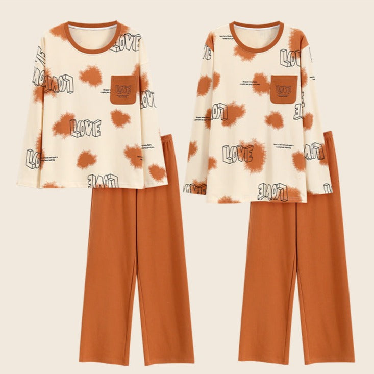 Cute Couple Pajamas Matching Sleepwear Set for Two