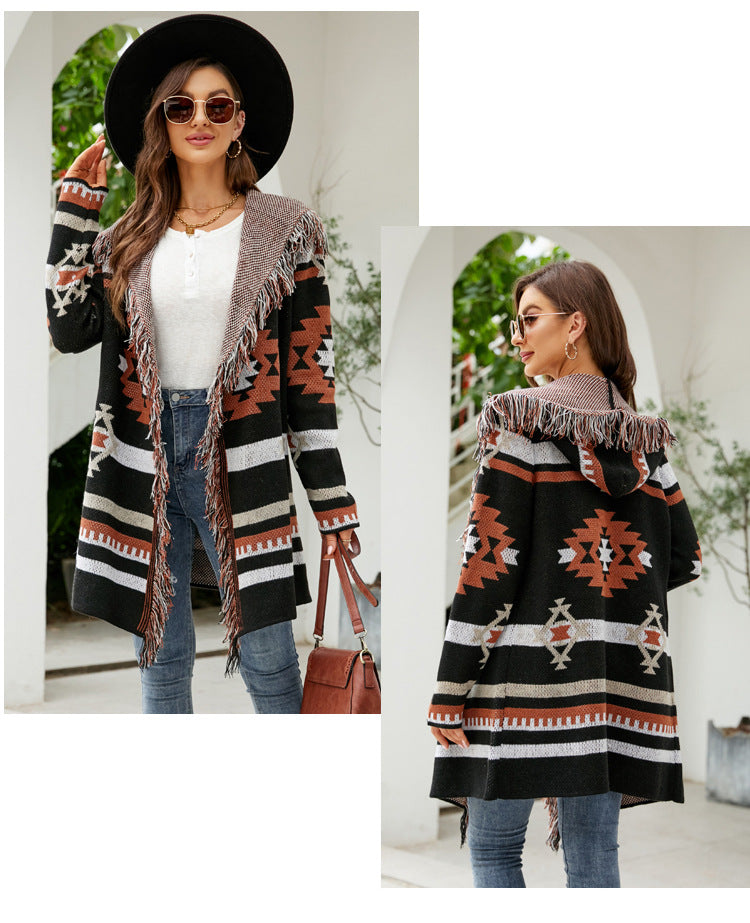 Womens Loose Sweater Christmas Coat