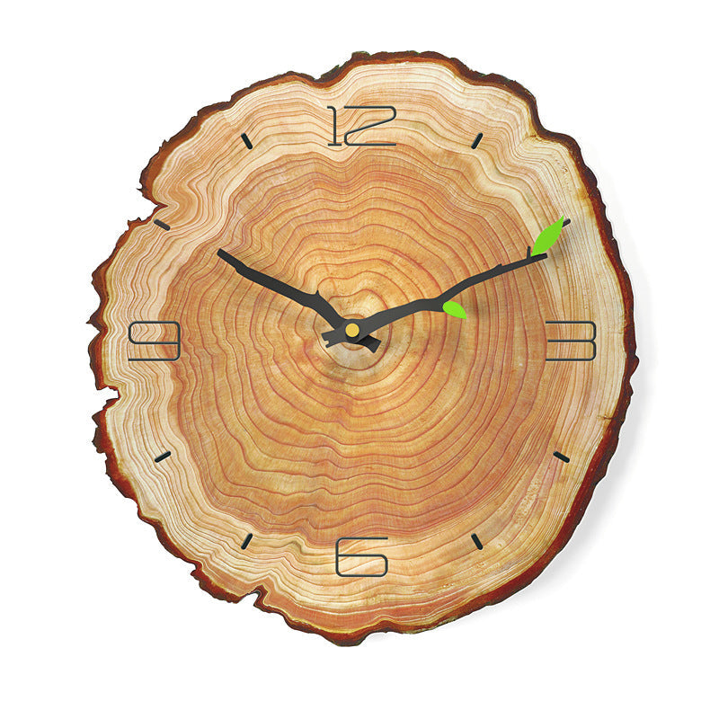 Wood Textured Printed Silent Wall Deco Clock