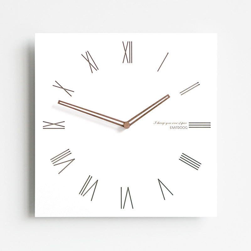 Square Deco Silent Wall Clock 30cm