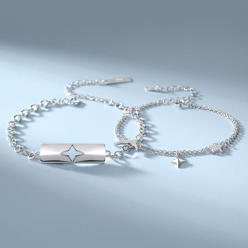 Star and Moon Friendship Bracelets Set