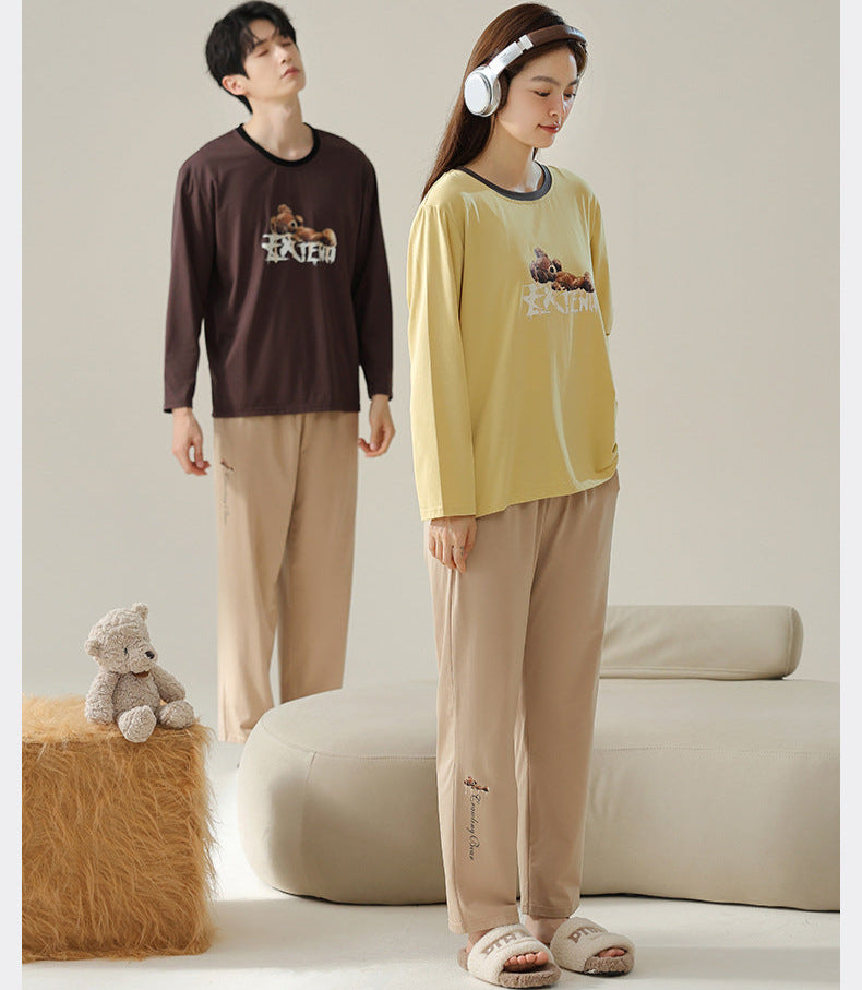4-Piece Bear Couples PJs/Loungewear Set