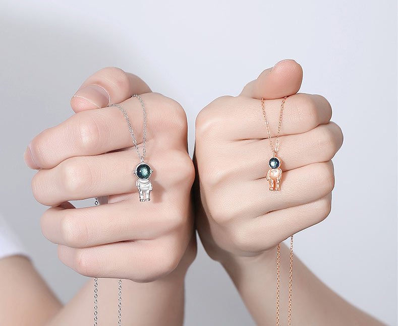 Matching Friendship Necklaces Gift for Space Fans