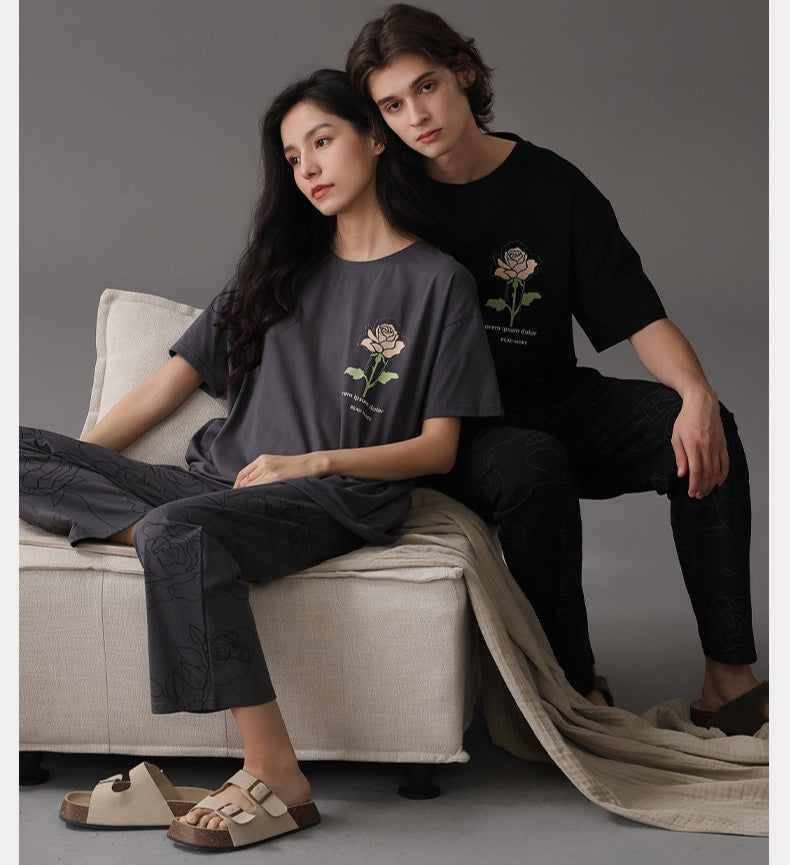 Premium Cotton 4-Piece PJs/Loungewear for Couples