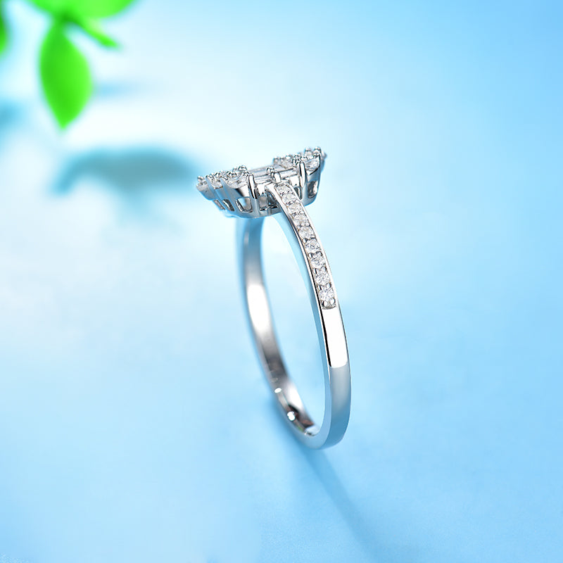 Moissanite Diamond Cluster Ring for Her