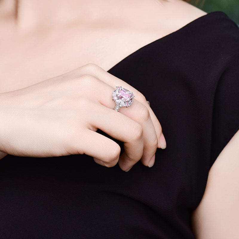 Lab Created Pink Diamond Promise Ring